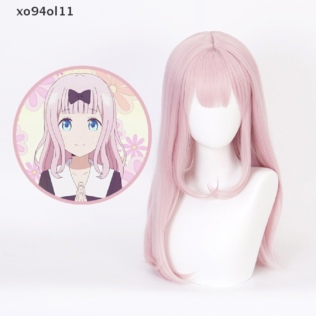 Xo Kaguya-sama: Love Is War Fujiwara Chika Cosplay Wig Rambut Palsu Sintetis Tahan Panas OL