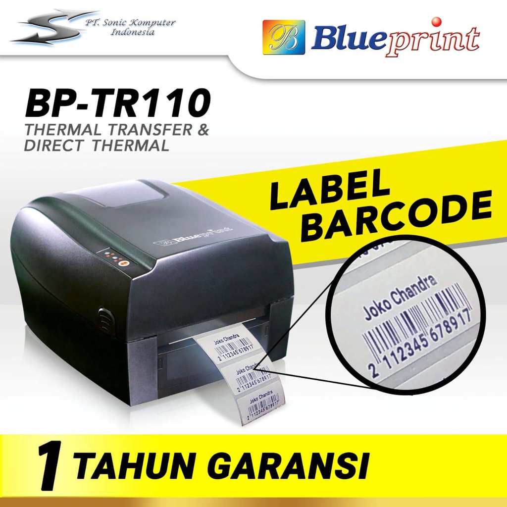 Printer Barcode Thermal / Label BLUEPRINT BP-TR110 (USB+Serial+LAN)