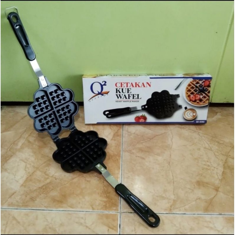 Cetakan Kue Waffle Heart Waffle Maker Model Bunga Love Wafel
