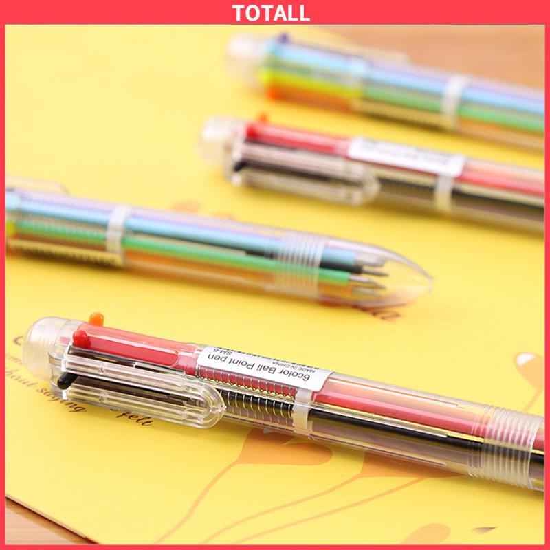 COD Bolpen 6-in-1 0.5MM Multi Warna Untuk Stationery Anak Sekolah Kantor bolpen-Totall