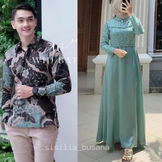 Termurah JUMBO XXL COD KEBAYA GAMIS COUPLE | GAMIS TIARA KINAN BROKAT VELVET KEMEJA BATIK KATUN BAJU