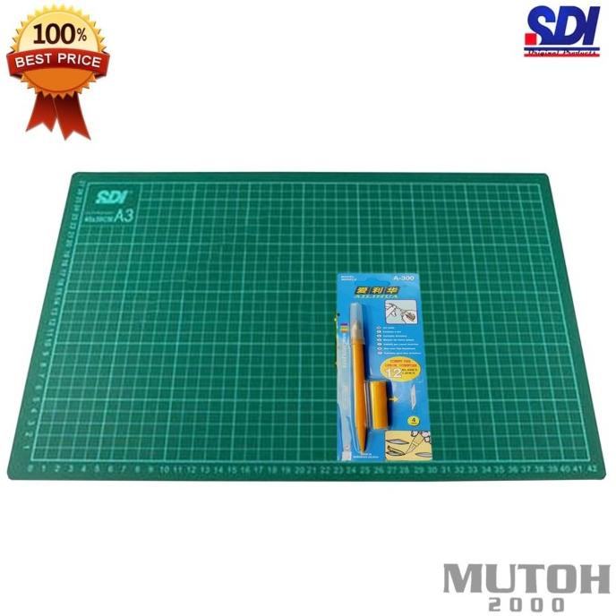 

TREND CUTTING MAT SDI A3 + CUTTER PEN HIGH QUALITY 12 REFILL (LIKE OLFA) SALE
