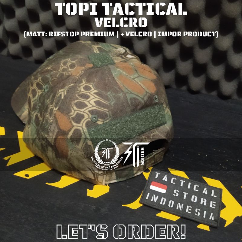 Topi Tactical Impor Loreng Phyton Hijau