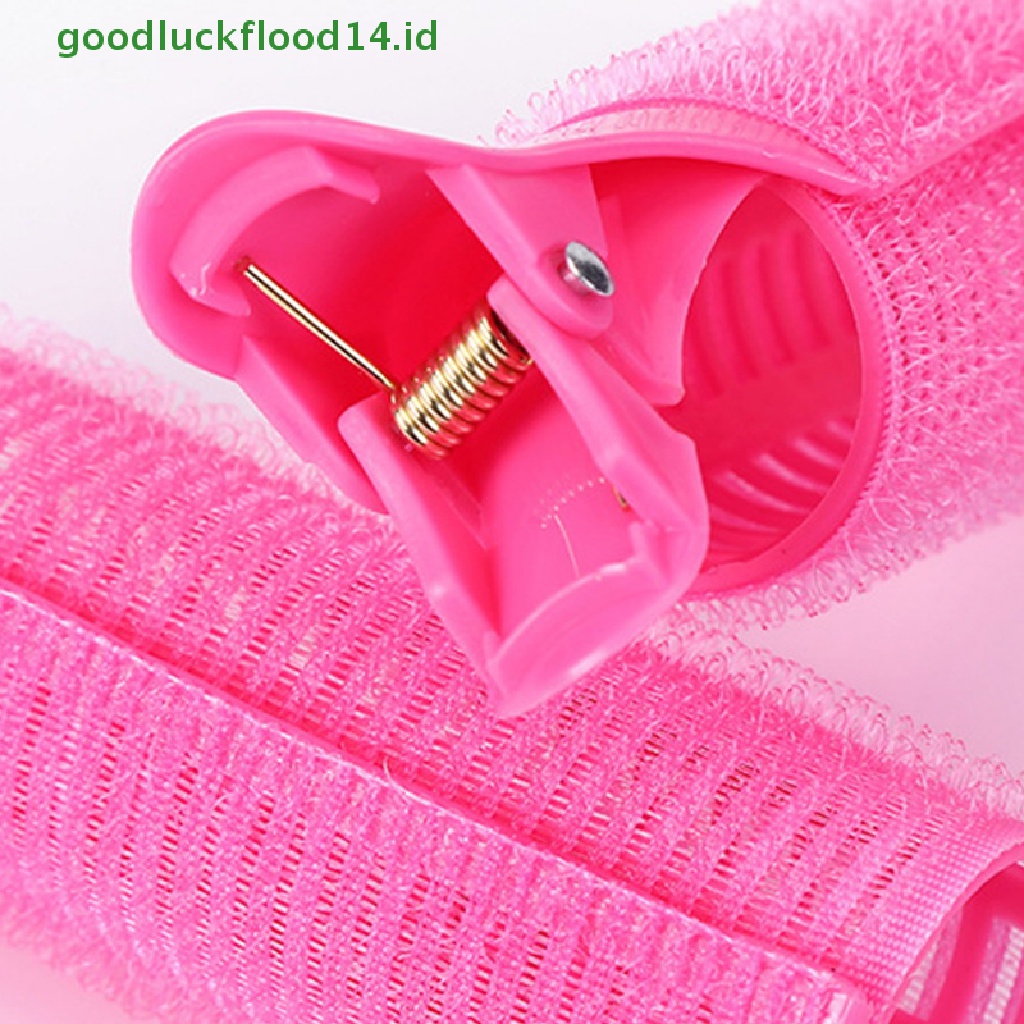 [GOOGFOUR] 1/2pcs Set Pengeriting Rambut Merah Muda Tidur Malam Reusable Hair Root Fluffy Clip [TOP]