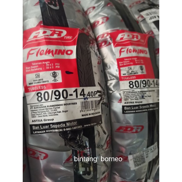 BAN TUBELESS FDR 80/90/14