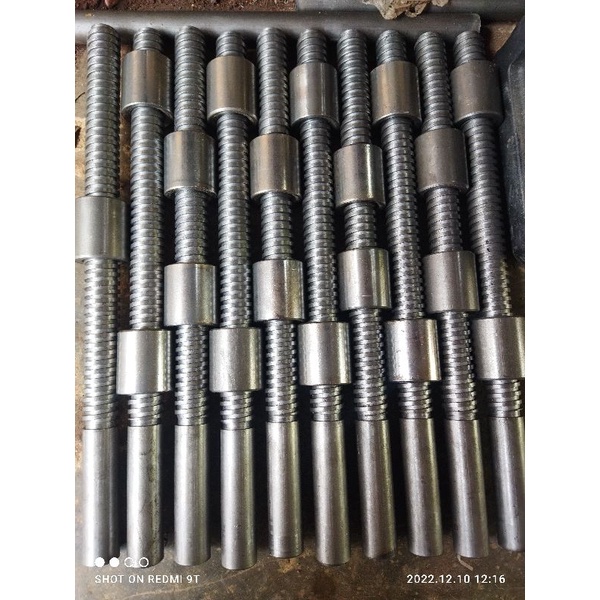 as drat kotak drat singkat tanpa lapis croom diameter as 25mm diameter mur 40mm