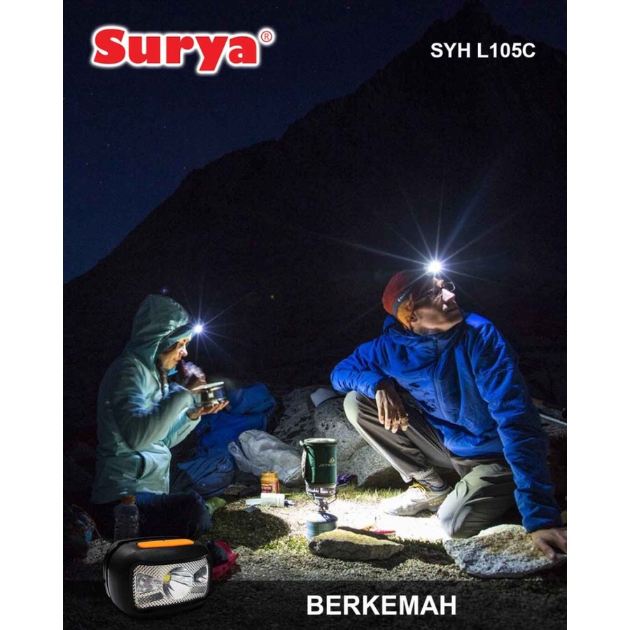 Senter Kepala Surya SYH L105C - Senter Sepeda Sensor Tangan Surya 105C