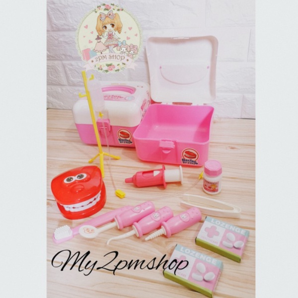 

SET DENTIST Unik Berkualitas DOKTERAN DOCTOR BOX KADO MAINAN TOOL - PINK - GIGI