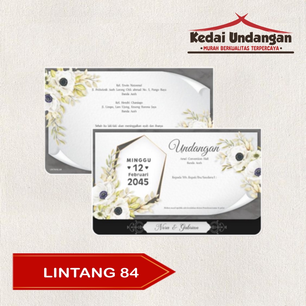 Blangko Undangan Pernikahan Lintang 84 Harga Murah