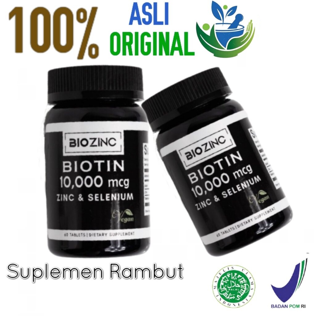 BIOZINC BIOTIN 10000mcg ORIGINAL 1 MINGGU RAMBUT TUMBUH DAN SEHAT - BIOZINC (BIOTIN 10,000MG+ ZINC D