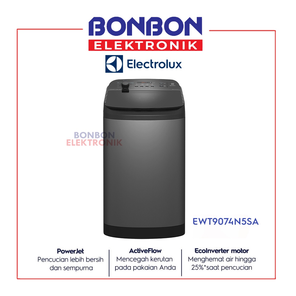 Electrolux Mesin Cuci Top Loading 9 kg EWT9074N5SA / EWT 9074N5SA