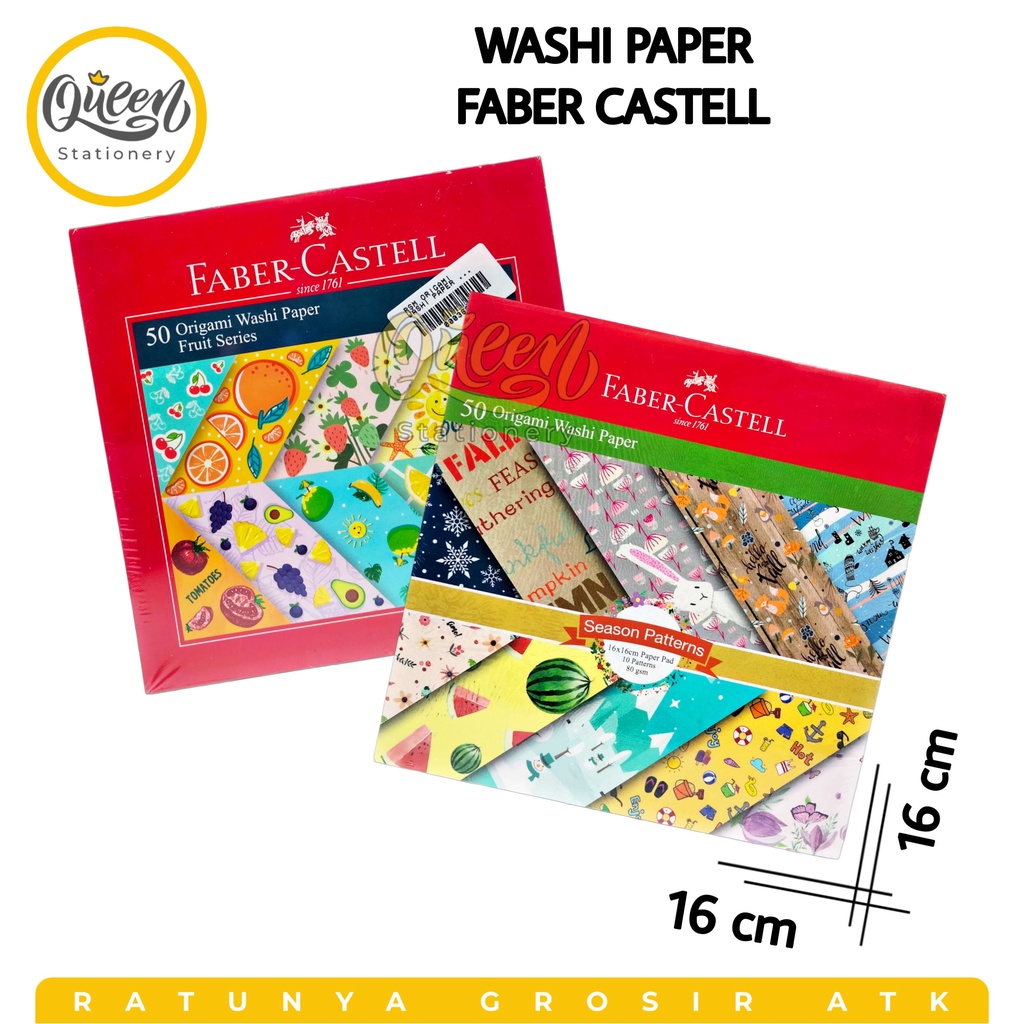 

1 PACK ORIGAMI WASHI PAPER FABER CASTELL KERTAS LIPAT MOTIF 16X16