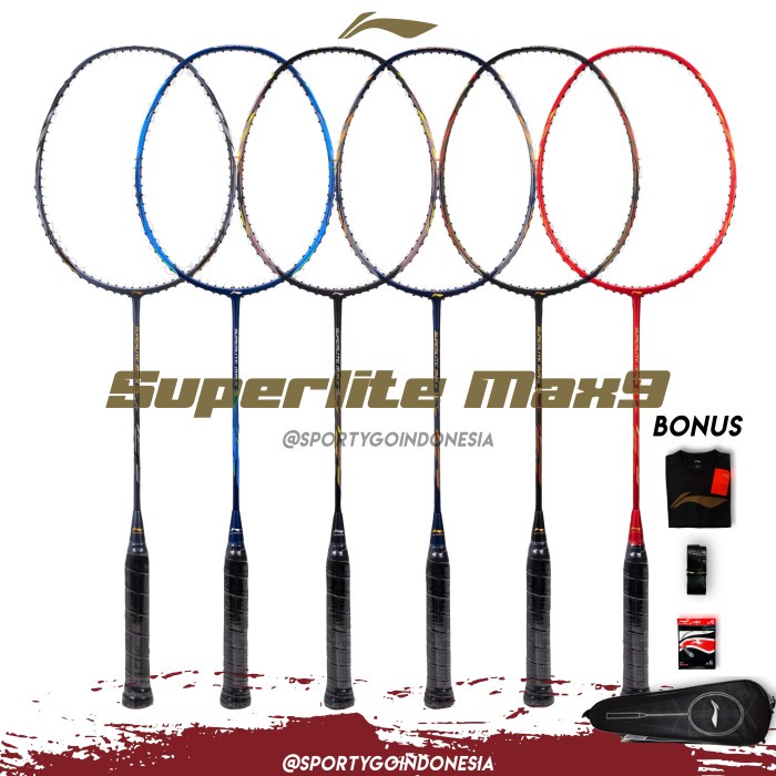 Raket Raket Badminton Lining Superlite Max 9 Original / Badminton Racket