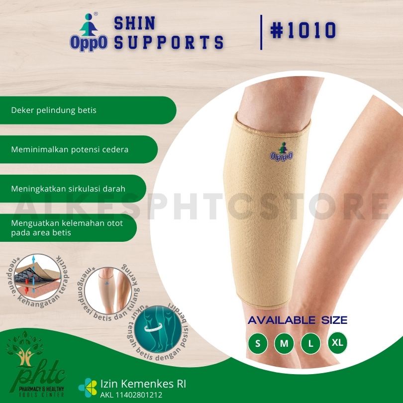 OPPO 1010 Shin Support Neoprene l Supports Deker Betis l Dekker Kaki