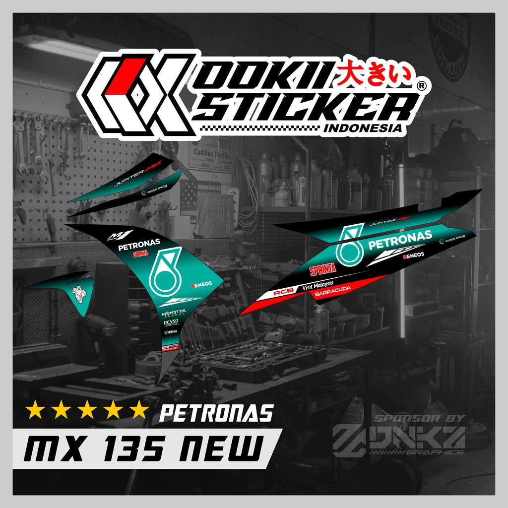Stiker Jupiter MX New 135 Decal Striping Jupiter MX New 135 Premium Racing Petronas