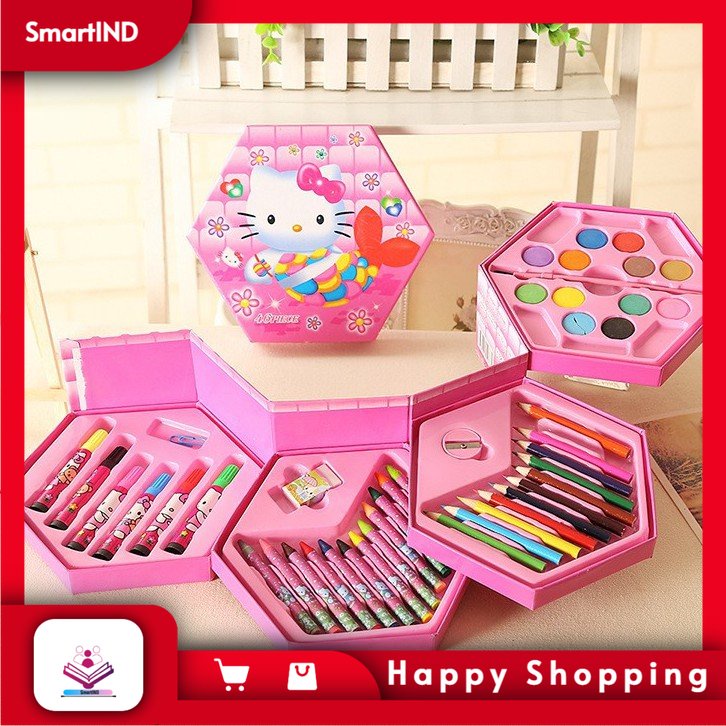 

Crayon Set Isi 46 Spidol Pensil Warna Cat Air Alat Lukis Murah