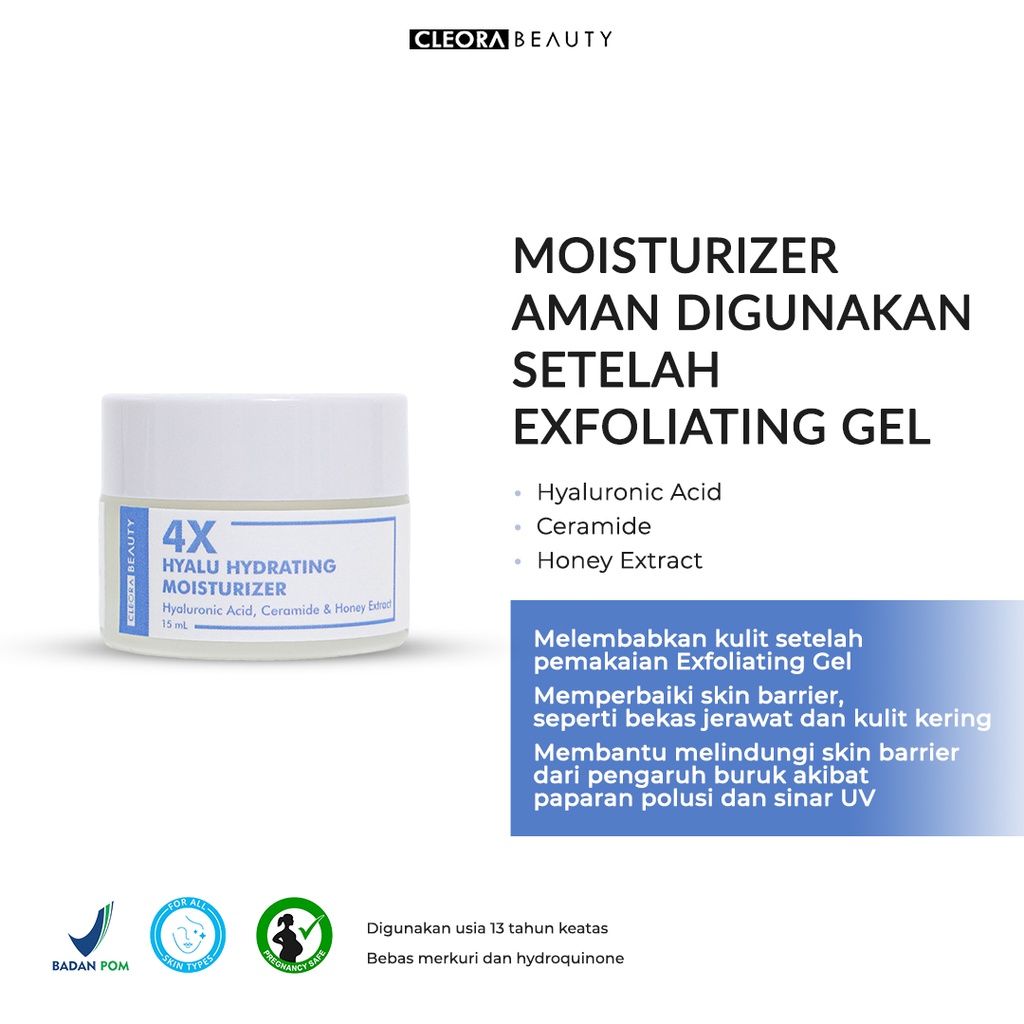 Cleora Exfoliasi Set Special 3in1 - Paket Skincare Set Wanita Pria Exoliating Gel Face Wash Sabun Cuci Muka Hydrating Moisturizer Pemutih Wajah