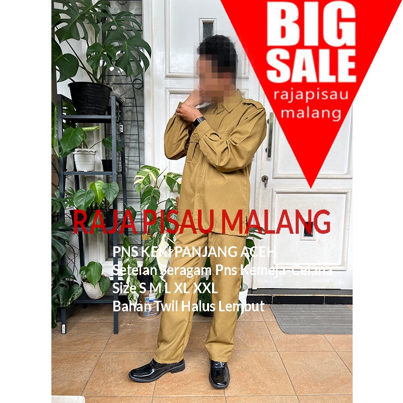 RPM stelan baju pns/kheki/pemda lengan panjang - bahan safari halus dan lembut murah bandung