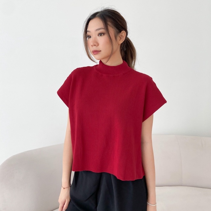 [TAVIA] CLAUDE KNIT TOP / BAJU RAJUT / KAOS WANITA / ATASAN WANITA