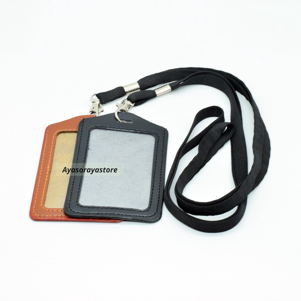 

Card Holder Front Id Card Kalung Holder Name Tag Kulit