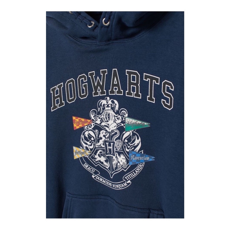 ( 8.8 ) Hoodie Sweatshirt H&amp;M Unisex Sablon Hogwarts, Flecee Katun Lembut Tebal, Free Papperbag