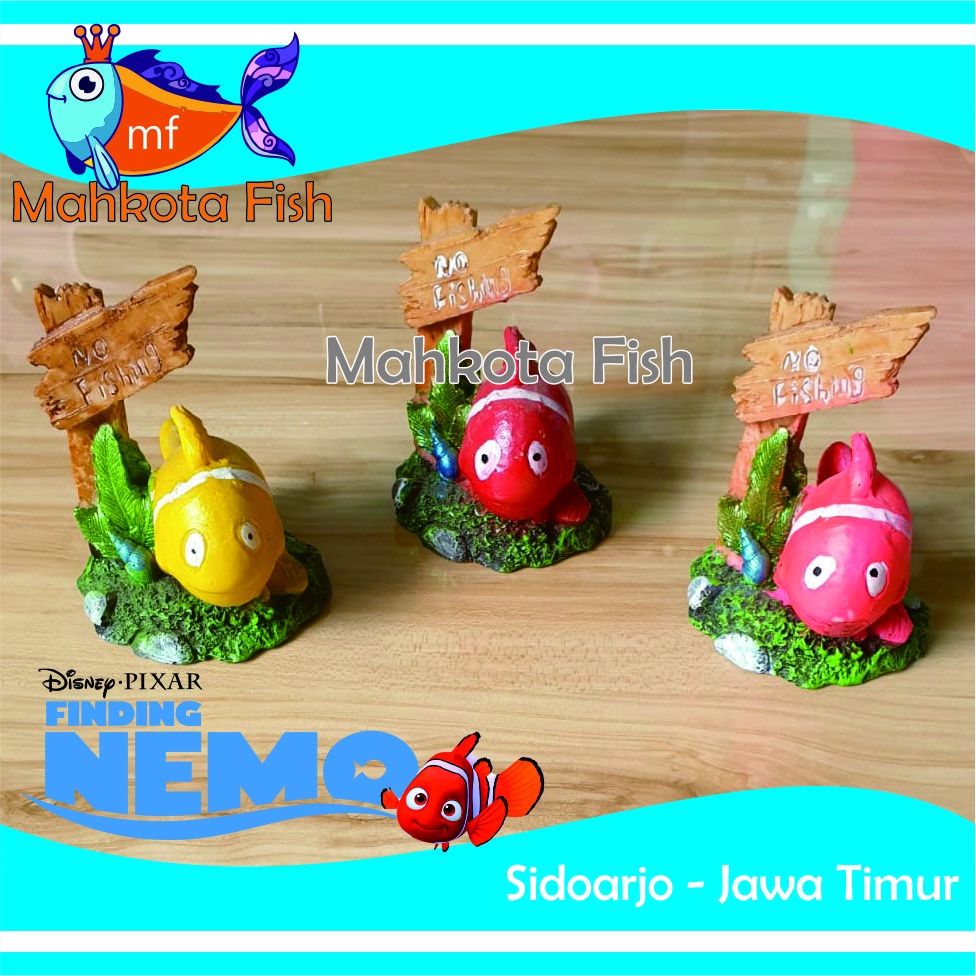 Hiasan Aquarium NEMO | Mainan IKAN NEMO Aquarium | Mainan IKAN | Hiasan Fiber (GRATIS BUBLE WRAP)