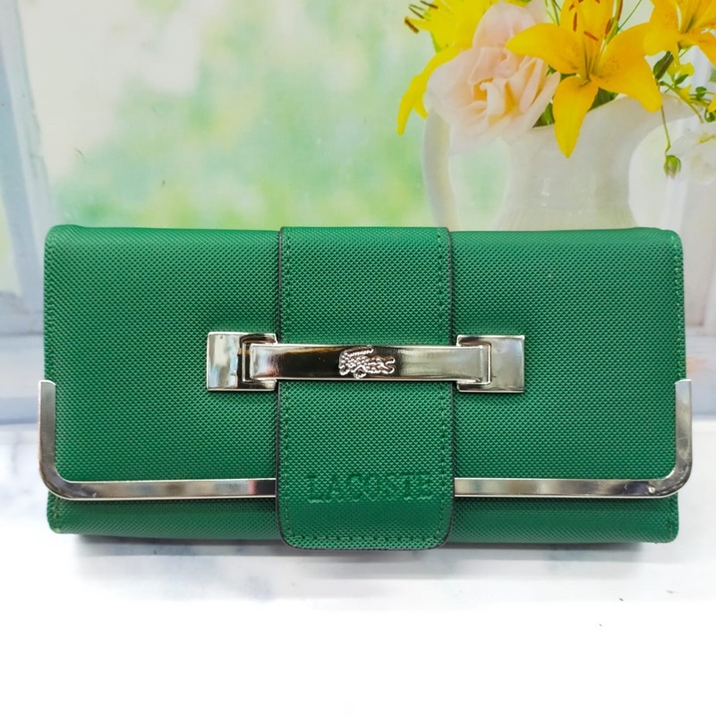 COD Dompet Wanita Panjang dan Sedang Bersekat Tebal Plat Bahan Poliester Nylon