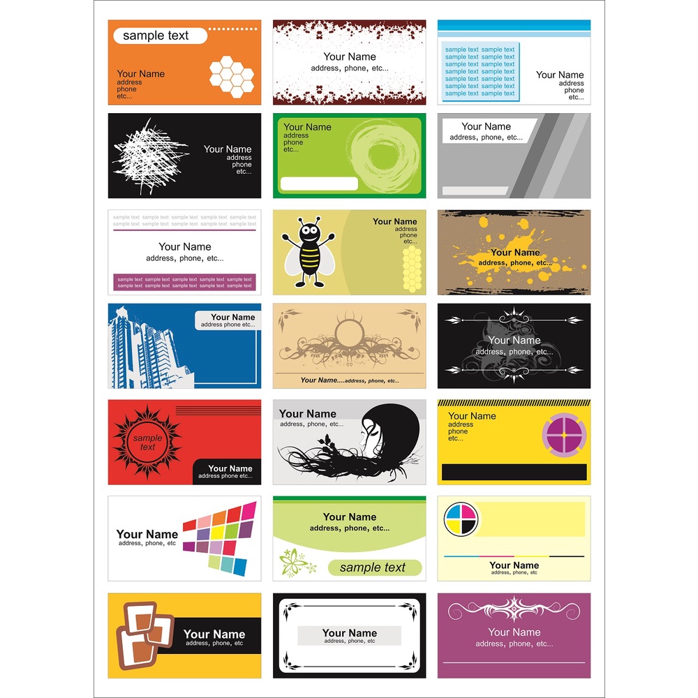 250 Visiting Card Coreldraw