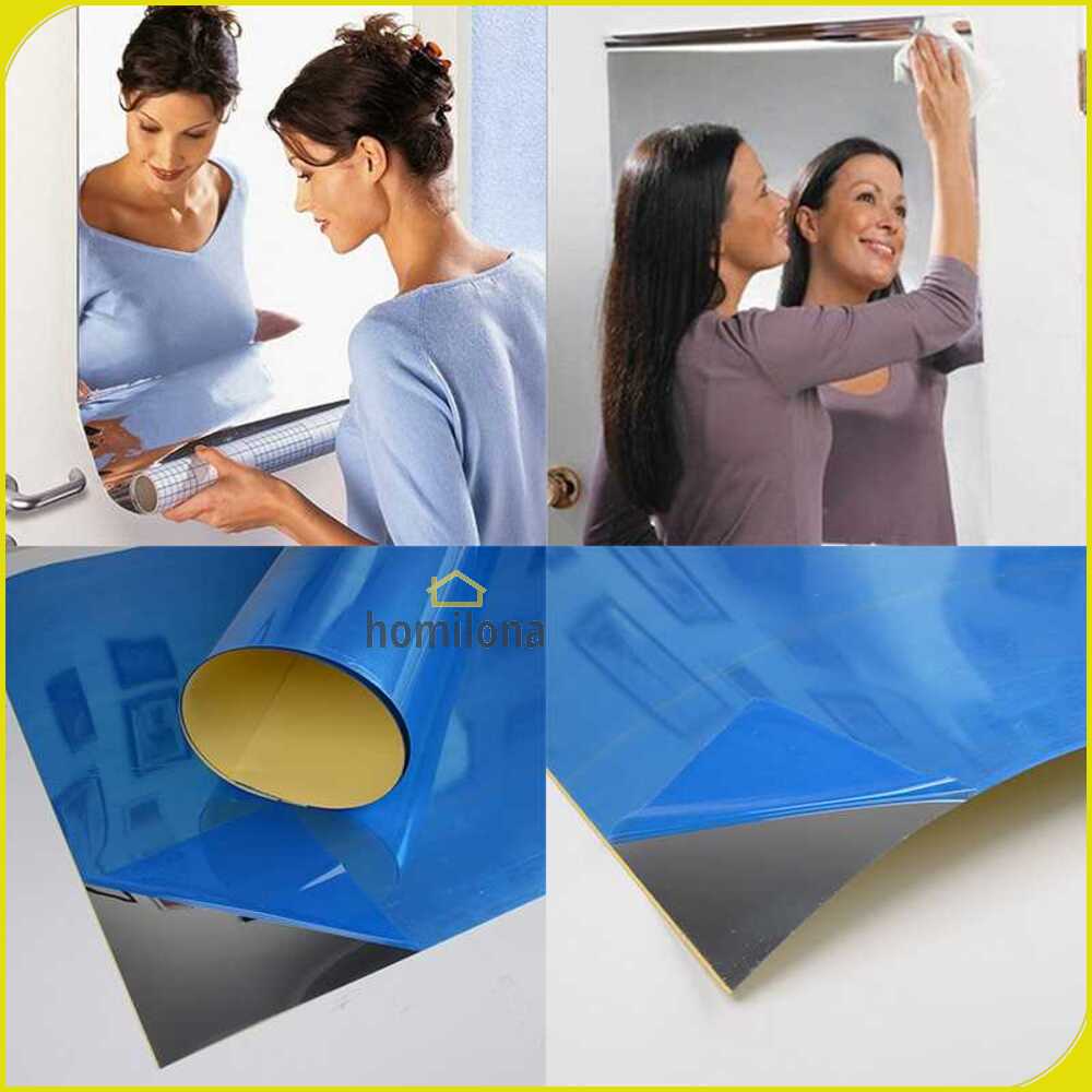 SOLEDI Sticker Dekorasi Dinding Reflection Mirror PVC 50x100cm - SL02