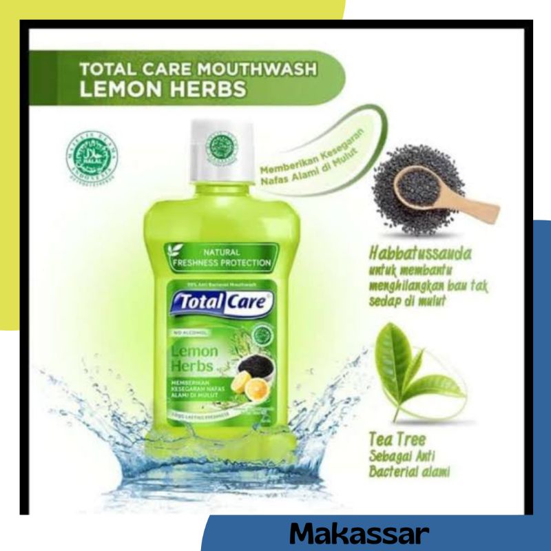 total care mouthwash lemon herbs 100ml