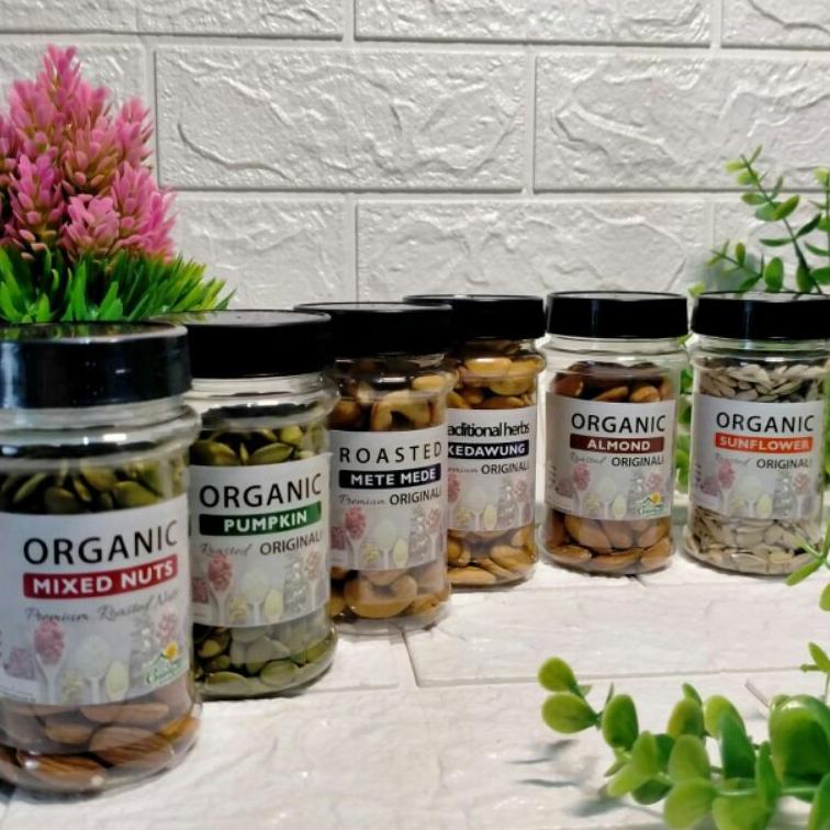 

ぎ T90gr Roasted Almond Whole / panggang matang Organik Almond / Pumpkin Seed / Sunflower / Mixed Nuts ↠