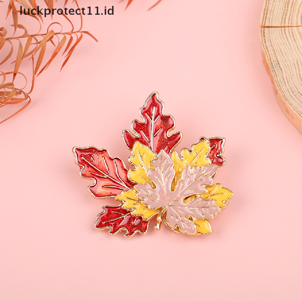 /Fashion Hot// Fashion// Vintage Bros Daun Maple Bros Untuk Wanita Alloy Enamel Lapel Brooch Pin Sweater Mantel Aksesoris Pakaian Perhiasan Hadiah.