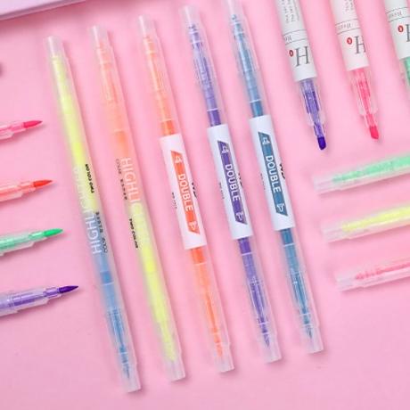 

● OVERFLOWS.ID 6 Pcs Stabilo Double Side Spidol Highlighter Dua Sisi Set Murah ƒ