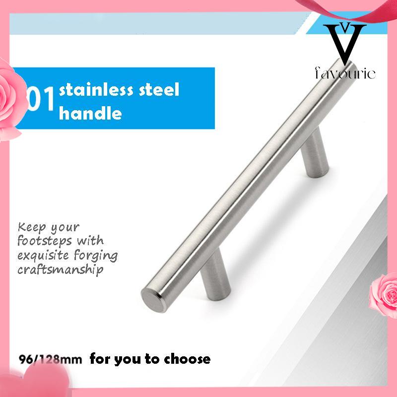 CODStainless Steel Lemari Lemari Pintu Berbentuk T Pegangan Berongga Pegangan Laci Pintu Perabotan Pintu Kaca Tebal-FA