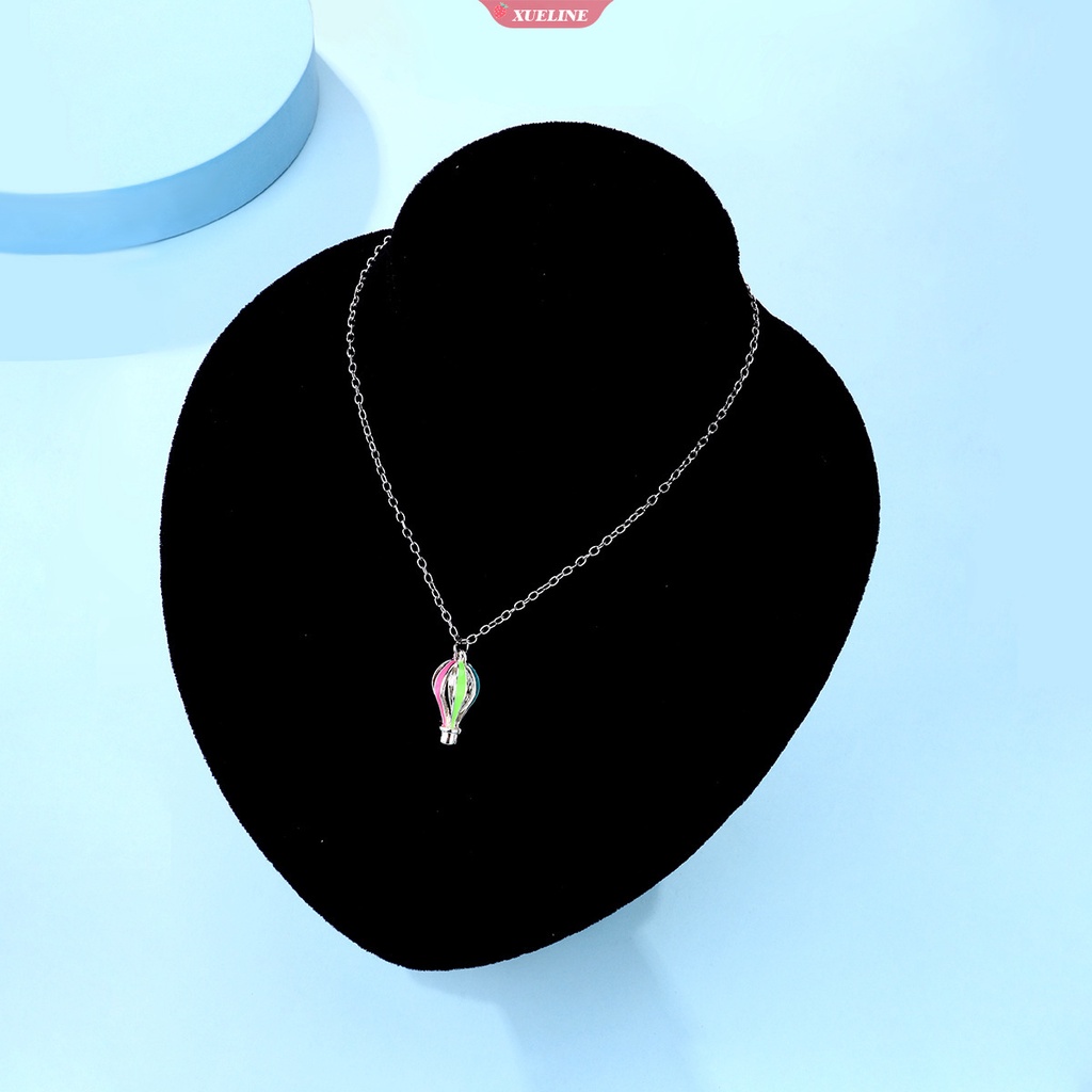 Warna-warni Kartun Balon Udara Panas Anak-Anak Kalung fashion Liontin Paduan Menetes Minyak Tiga Dimensi Kalung Perhiasan [ZXL]