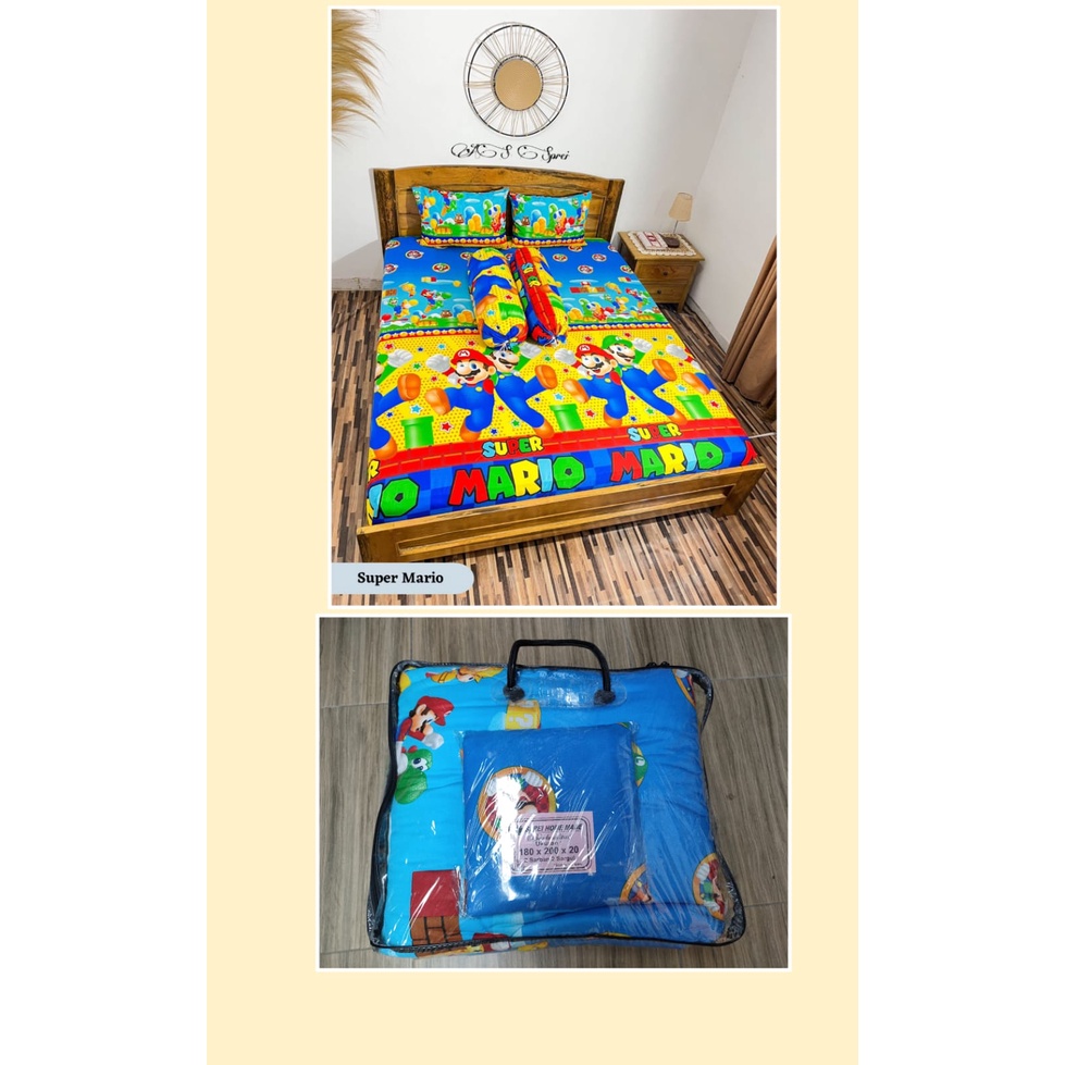 Bed Cover Set Sprei Lengkap Motif Mario Bross Murah Bedcover Set Mario Bed Cover Karakter Mario No. 