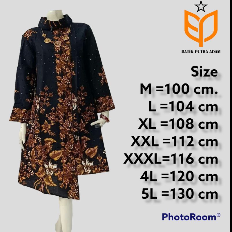 TUNIK BATIK || BAJU BATIK WANITA TERBARU KEKINIAN || ATASAN BATIK WANITA JUMBO