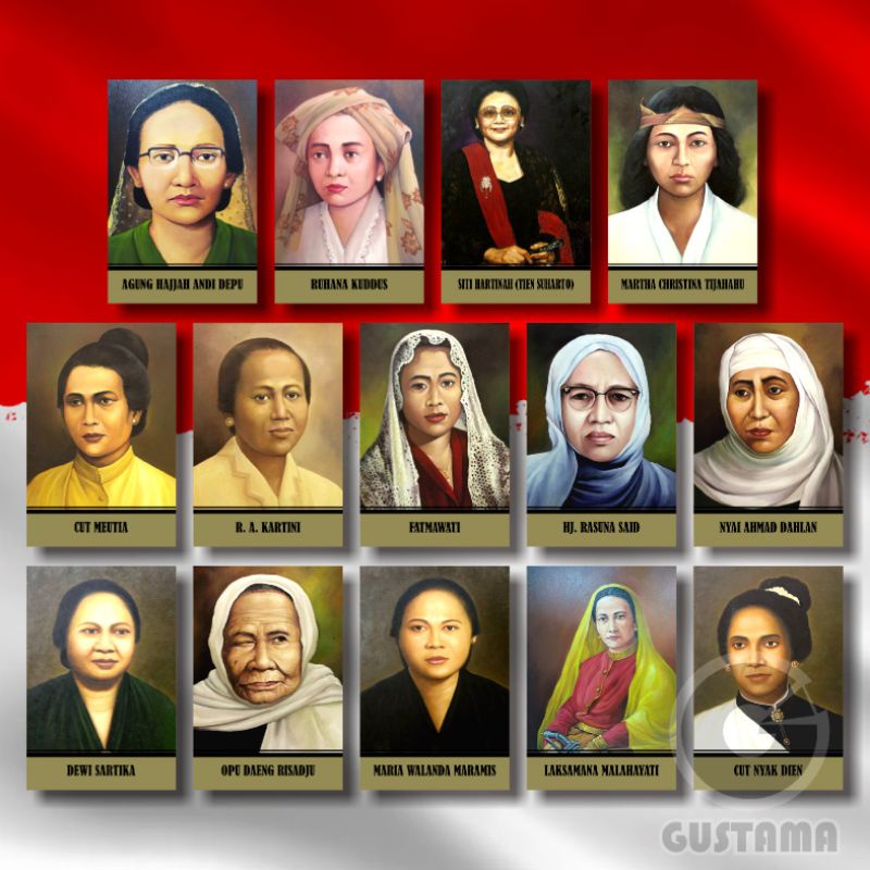 

Poster Pahlawan Wanita Indonesia A4 20x30cm, Minimal beli 4
