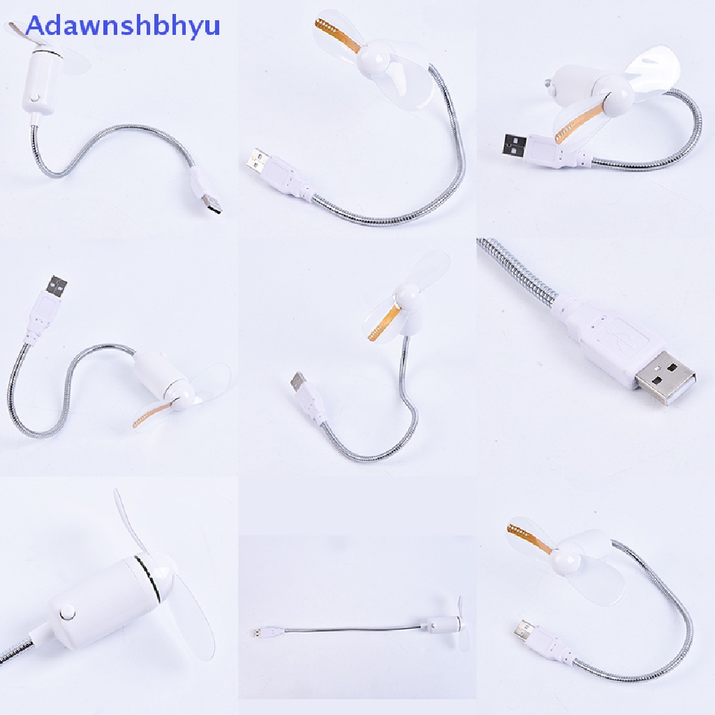 Adhyu Hand Display Kipas USB Mini Gadget Portable Jam LED Fleksibel Keren Untuk Laptop PC ID