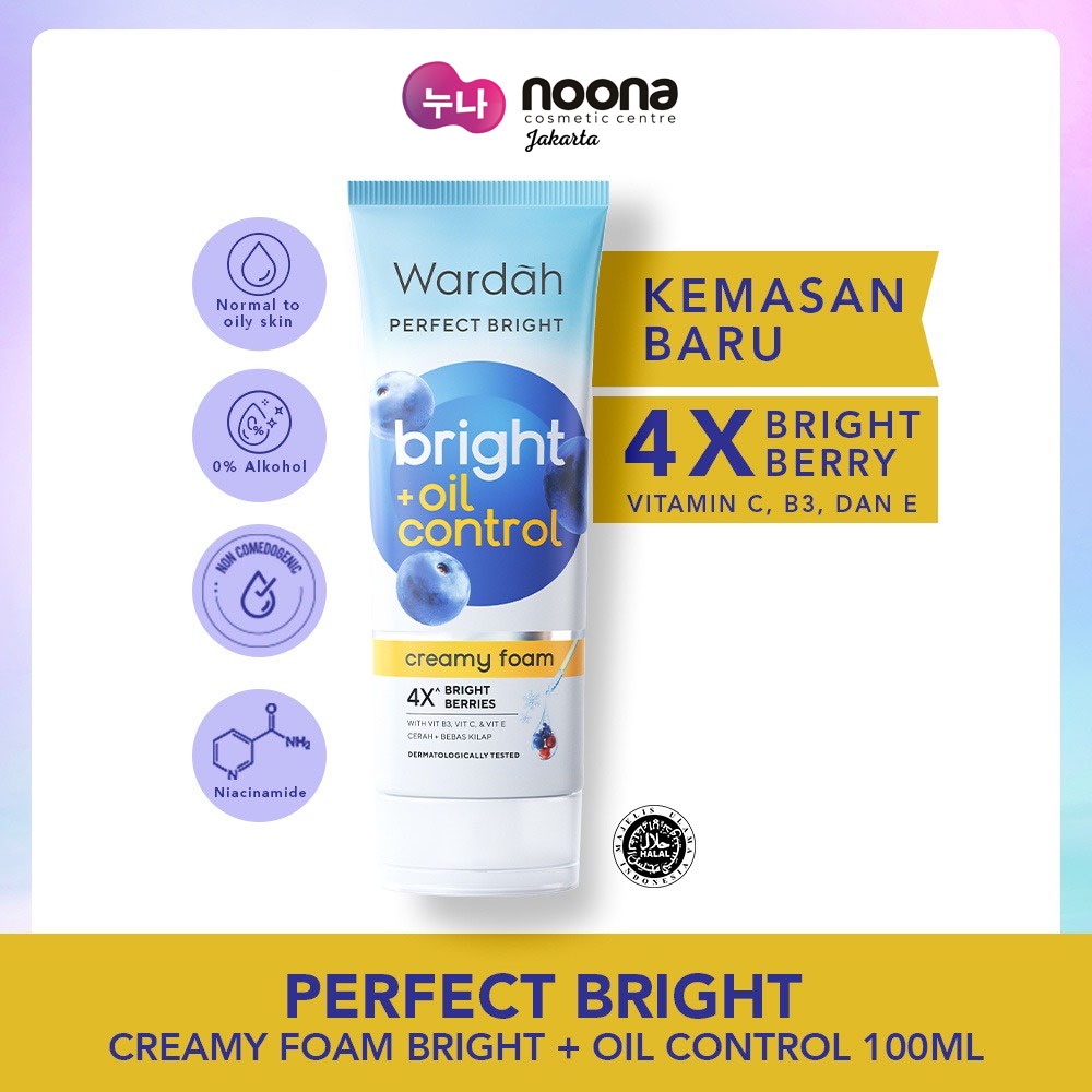 WARDAH PERFECT BRIGHT CREAMY FOAM BRIGHTENING + OIL CONTROL -NJ