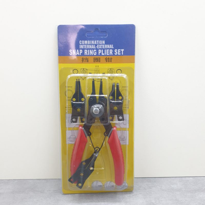 TANG SNAPRING SET SNAP RING PLIERS 4IN1 ALAT PASANG SNAP RING SET