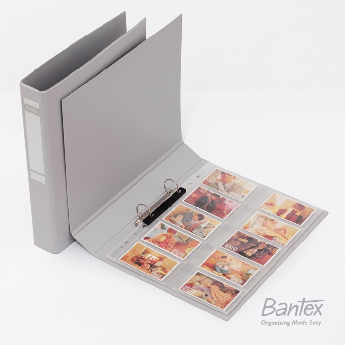 

✨NEW✨ - Bantex Photocard Album A4 2 Ring Binder + Sleeve Grey #8222 05