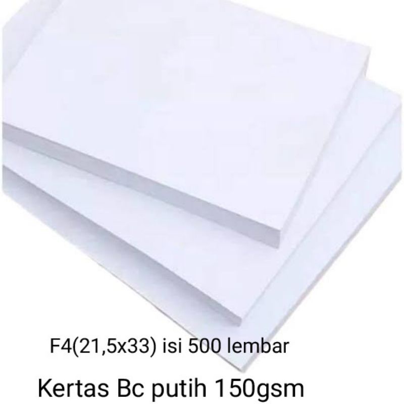 

Kertas Bc Manila Putih F4 Folio 150gsm 500 Lembar