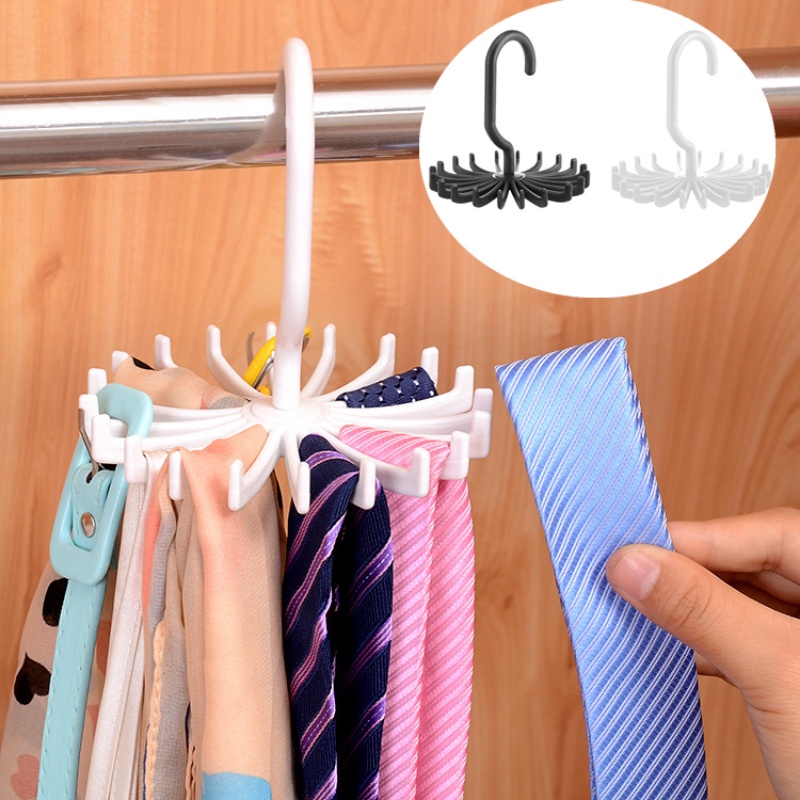 [Harga Grosir] Pengait Penyimpanan Tas Tangan Perhiasan Hemat Tempat Perlengkapan Organize Rumah 20cakar Tempat Dasi Sabuk360° Rotating Clothes Hanger Rak Gantung Topi Syal Anti slip