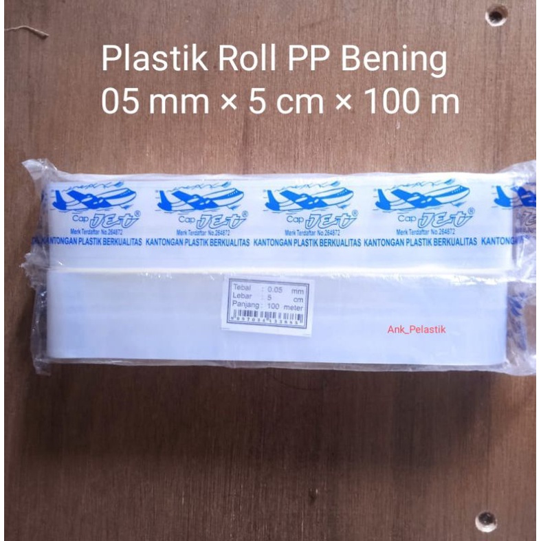 Plastik Rol PP 05mm×5cm×100m Plastik Rol Cap Jet Plastik Packing Plastik Snack Plastik Makanan Plast