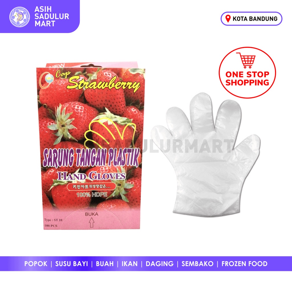 Sarung Tangan Plastik 100pcs / 1 Box Promo Bandung
