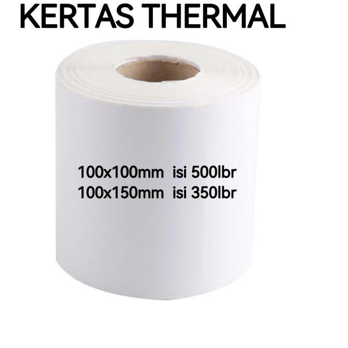 

Special 24pcs/dus KERTAS STIKER RESI LABEL THERMAL 100*100/ 100*150 ✔