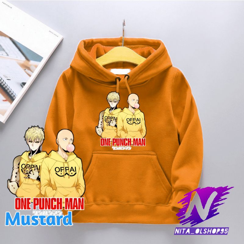 hoodie anak anime one puch man saitama genos