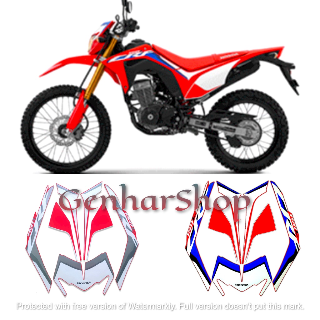 STIKER STRIPING LIS BODY MOTOR HONDA CRF 150L 2021 STANDAR FULL SET