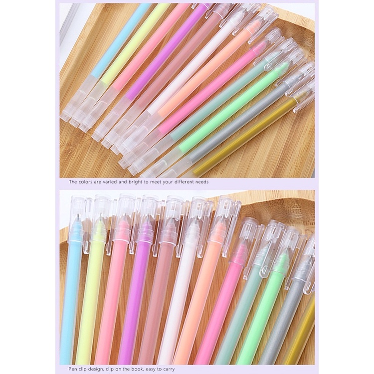 12pcs Pena Pen Pulpen Gel Warna Warni OSM-ST0082